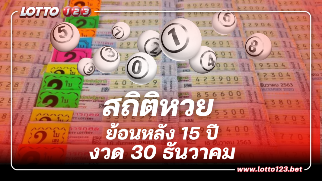 สถิติหวย งวด 30 ธันวาคม สลากกินแบ่งรัฐบาล ย้อนหลัง 15 ปี เช็กเลขเด็ด งวด 30/12/66.